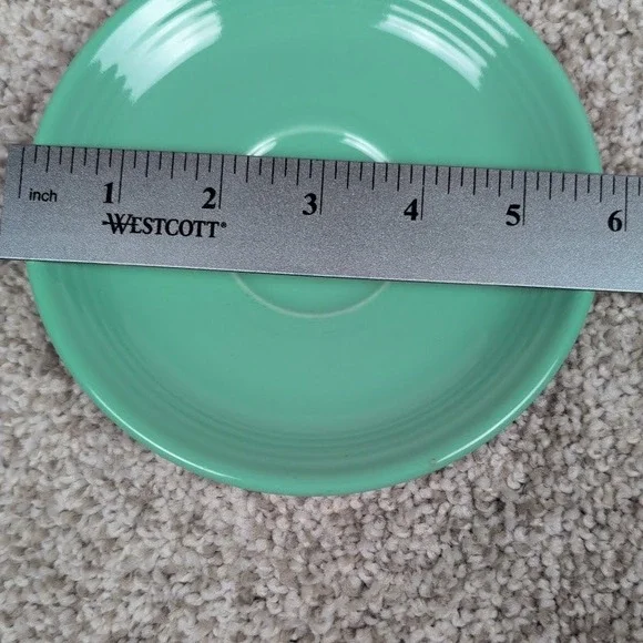 Fiesta Green Saucer Dish Homer Laughlin China Lead Free 6 inch - Picture 4 of 4